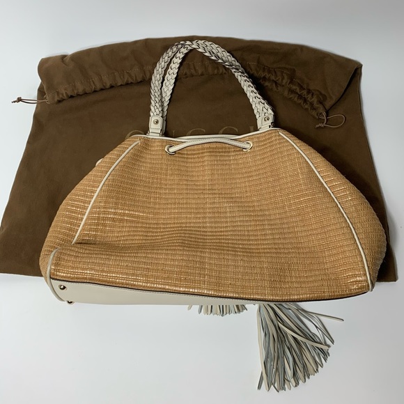 Sold Gucci Raffia Peggy Bamboo Tote - Picture 4 of 8